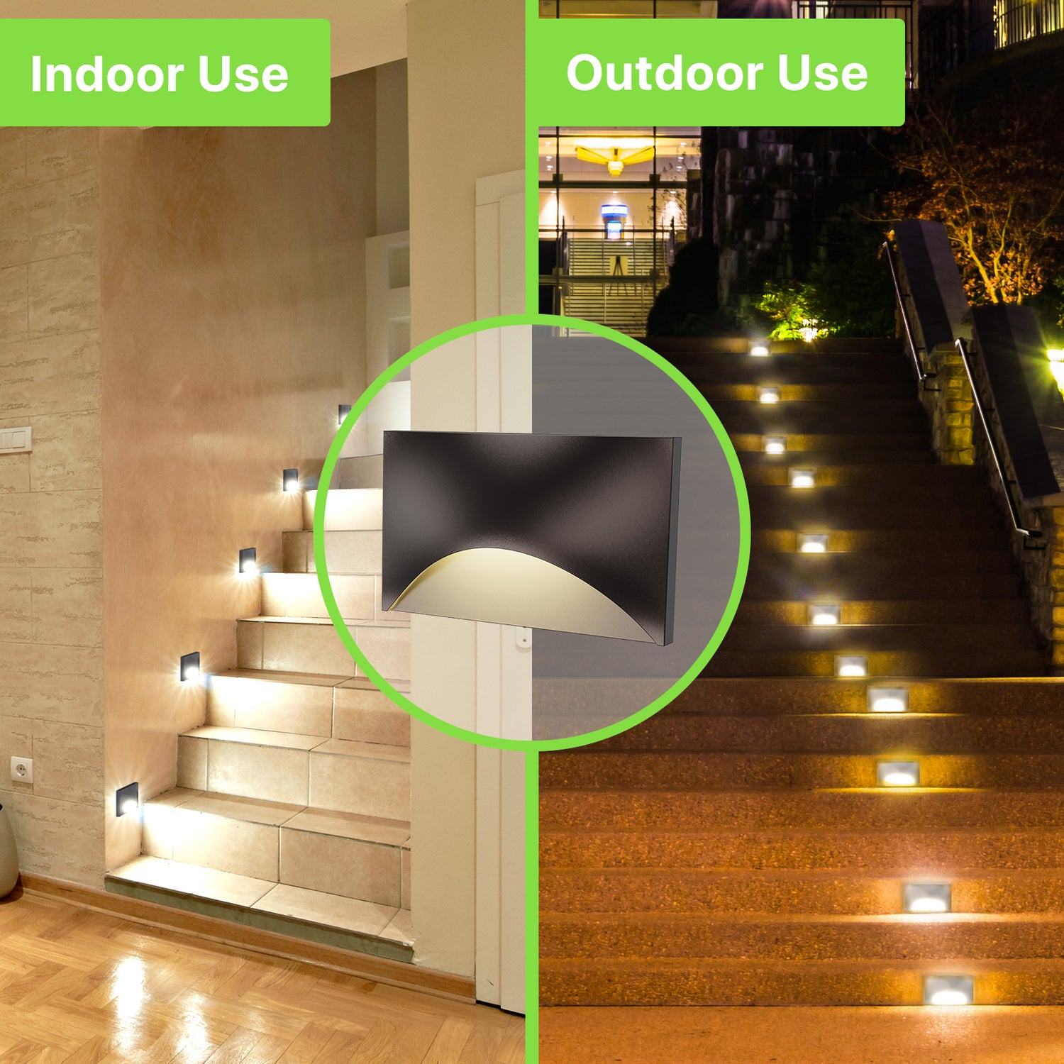 Glitgate LED Step Lights - Indoor & Outdoor Use