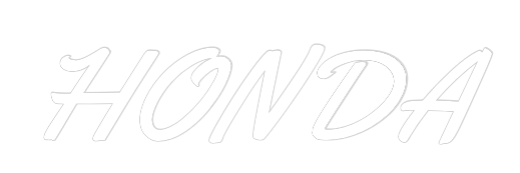 HONDA custom neon sign, white outline font, wall decor