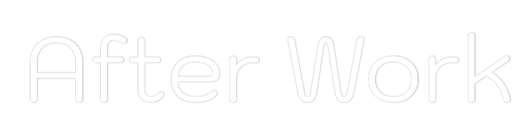 Custom neon "After Work" sign in Kodchasan font, super blue color, perfect for wall mount