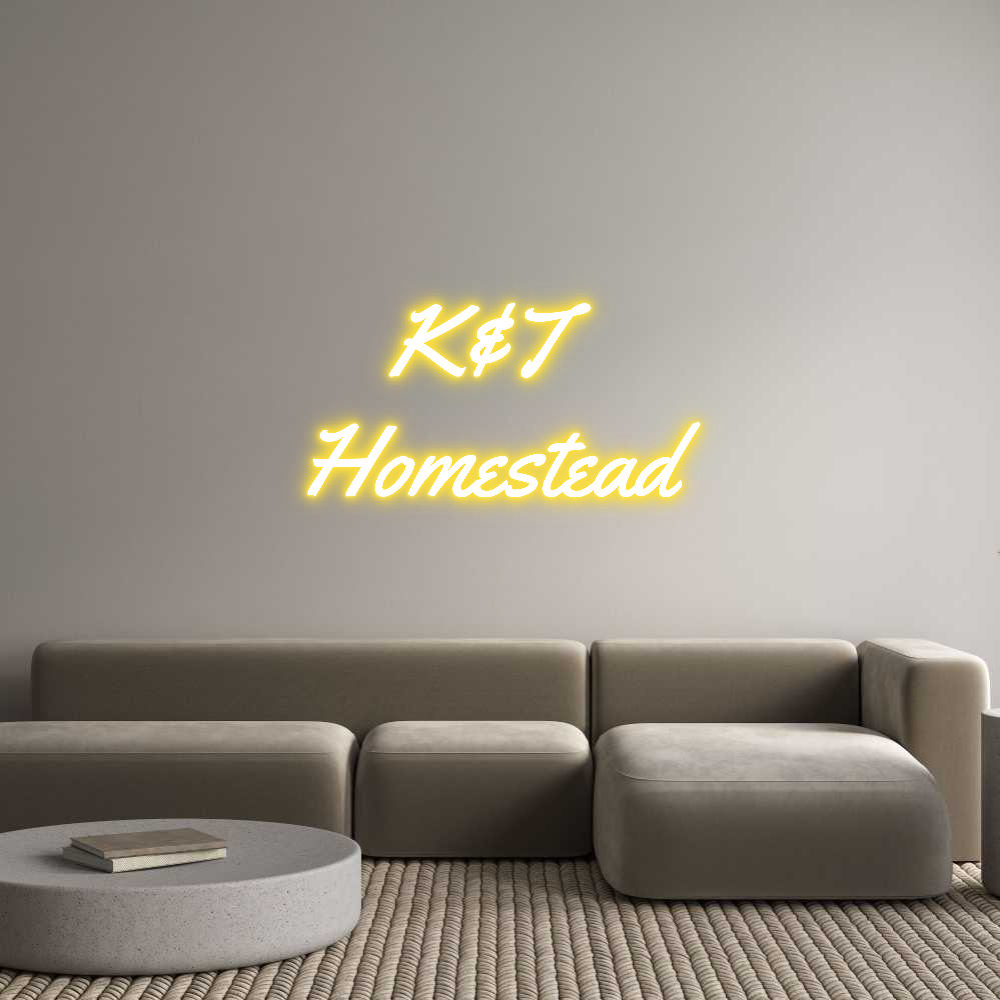 K&T Homestead custom neon sign, home decor