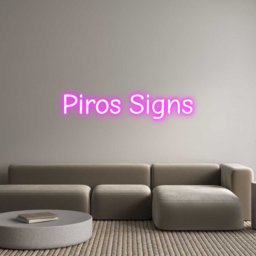 Custom Super Pink Neon Piros Signs, wall mounted