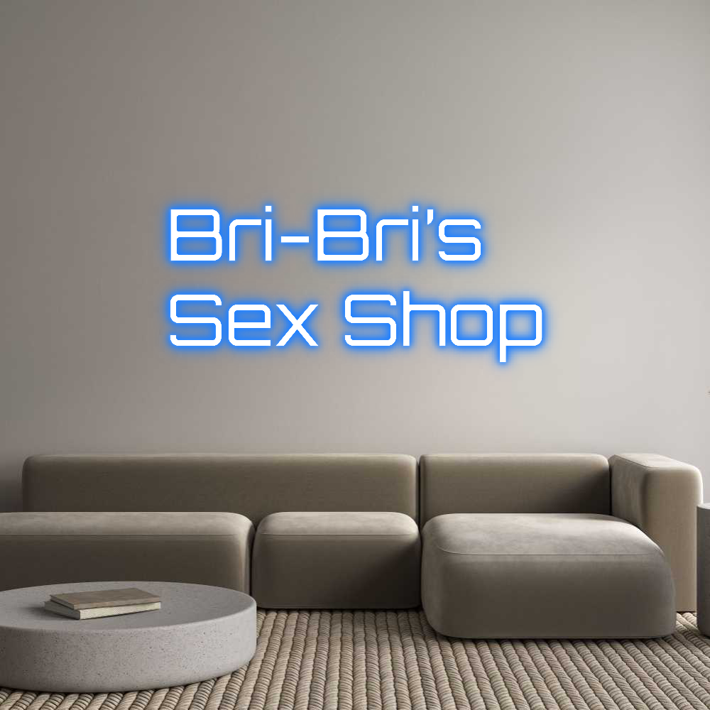 Bri-Bri's Sex Shop custom neon sign