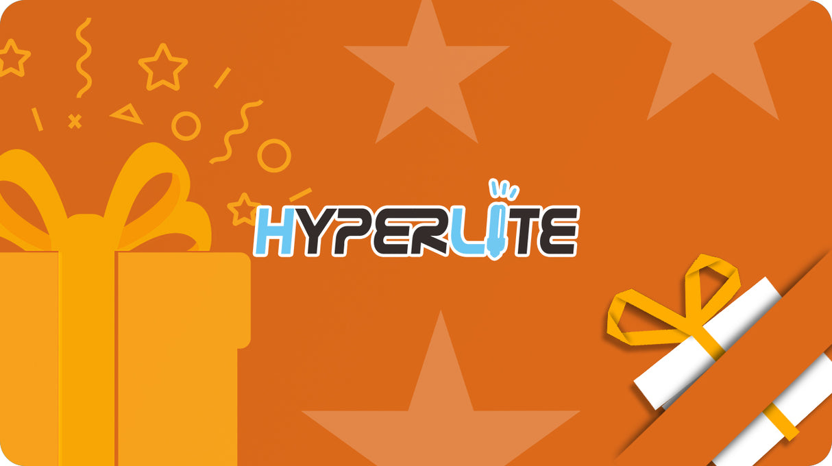 Hyperlite Gift Card design with gifts