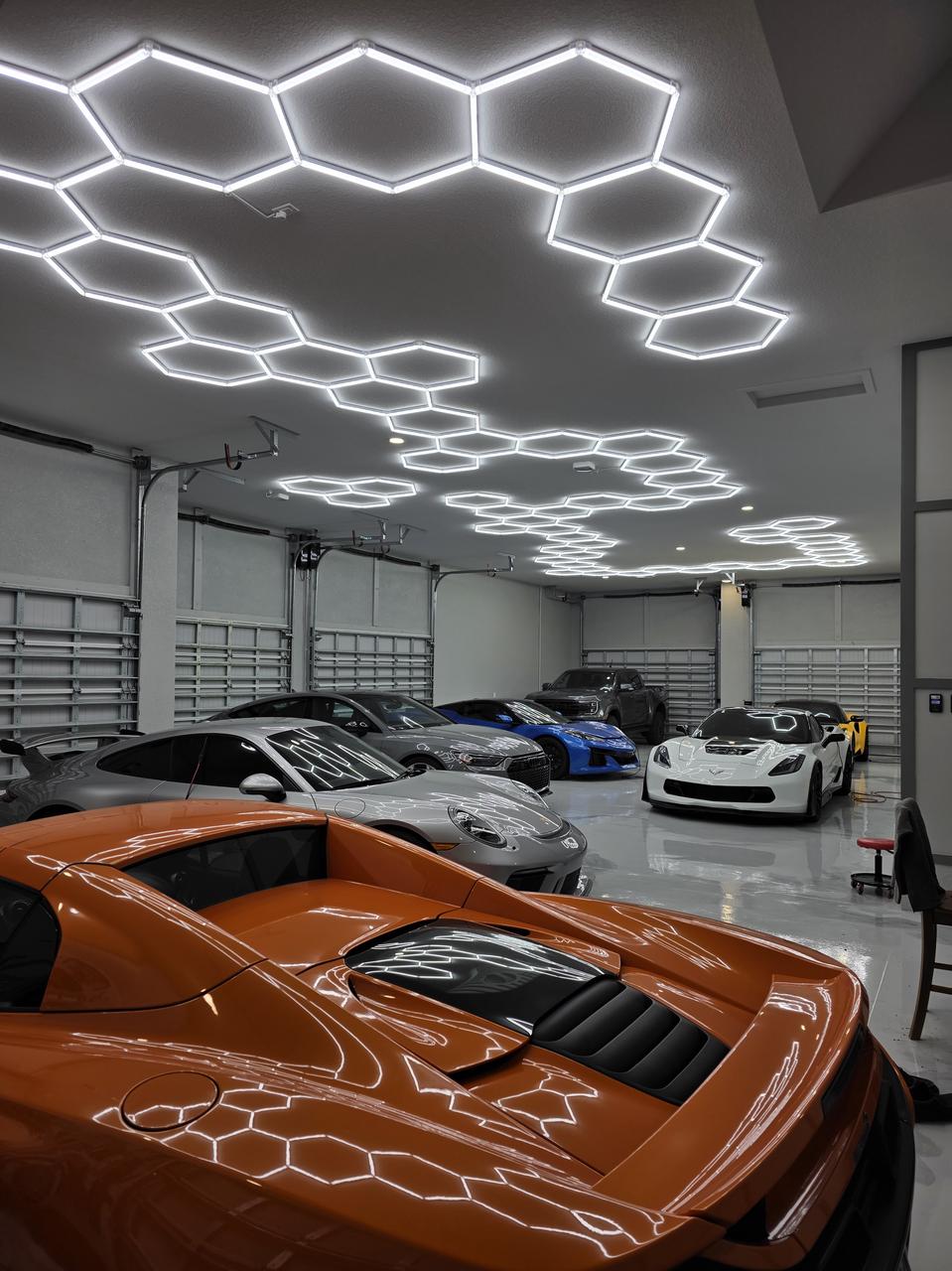 Suncoast Builders 56 grid hexagon lighting project