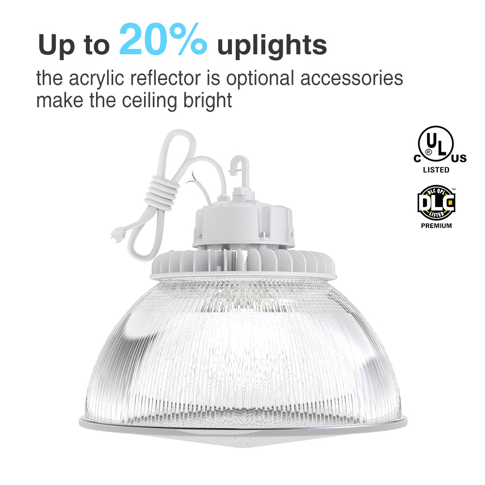 White high bay light with shade