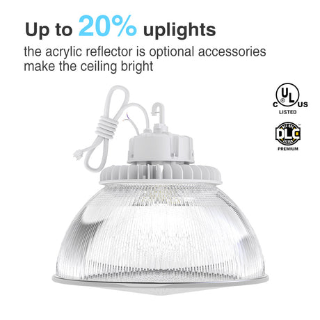 White high bay light with shade
