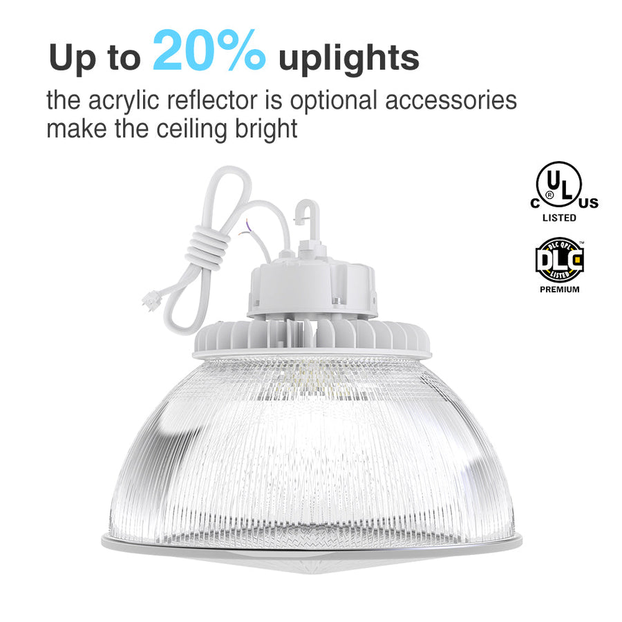 White high bay light with shade