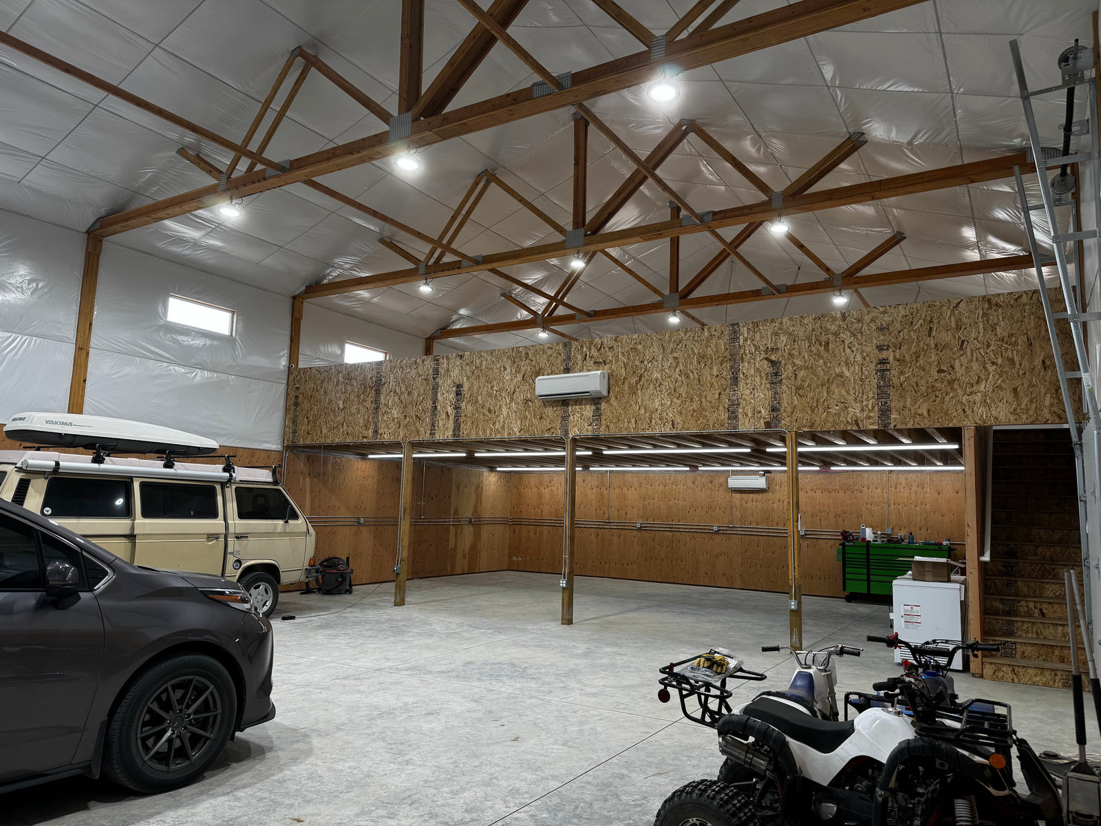 Mounting UFO High Bays to Drywall vs. Exposed Wood Joists