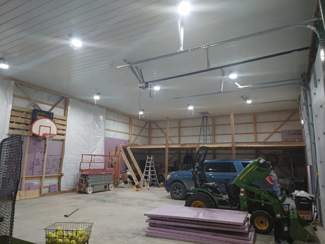 UFO High Bay Wattage Chart by Area & Height