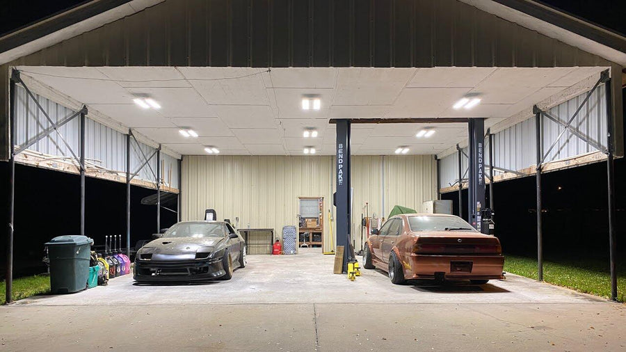 How Many 2ft Linear High Bays for a Standard 2-Car Garage?