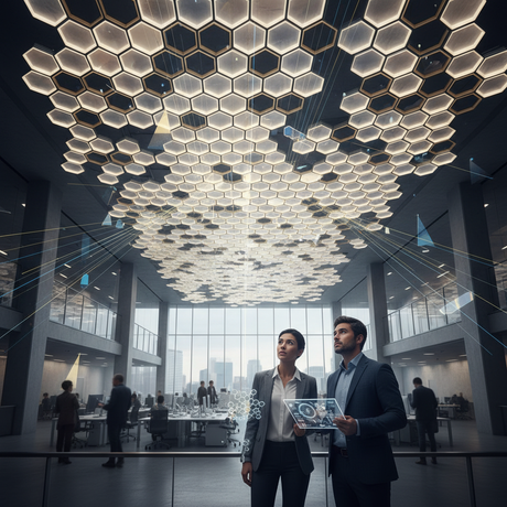 Scaling Hexagon Lighting for Large Commercial Showrooms