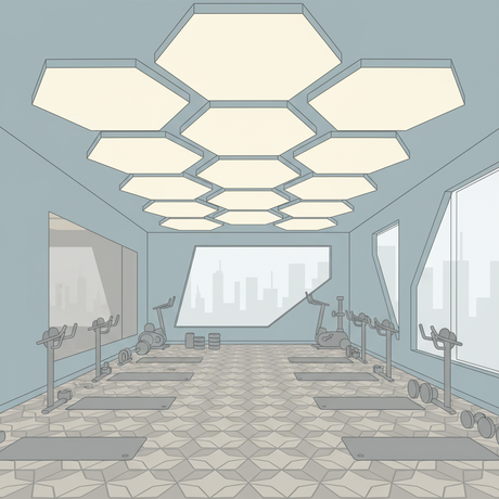 Hexagon Lighting for Small Fitness Studios: A Layout Guide