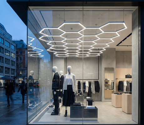 Designing Hexagon Layouts for Retail Storefront Windows