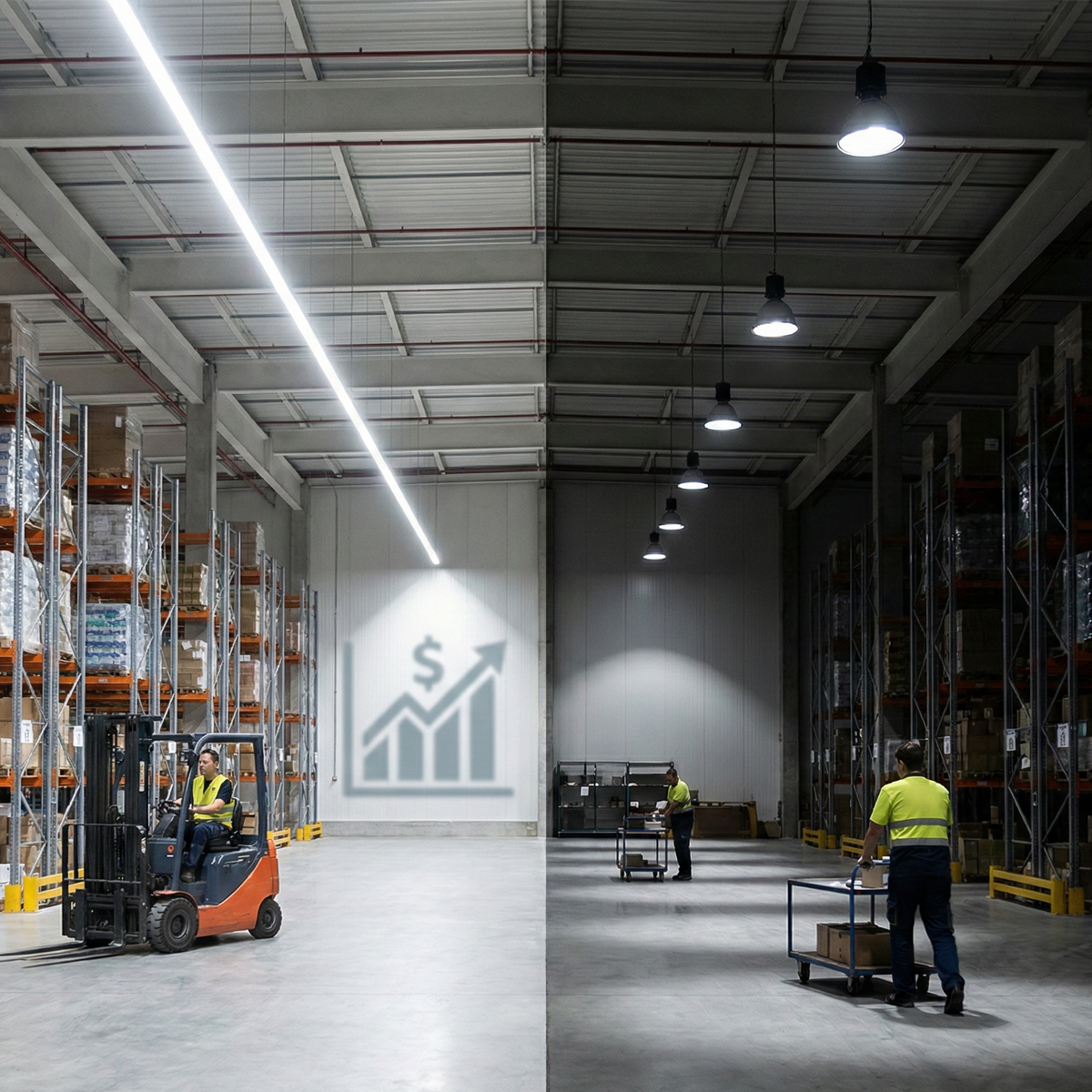Linear Lights vs Point Source: Reduce Shadows, Boost ROI – Hyperlite