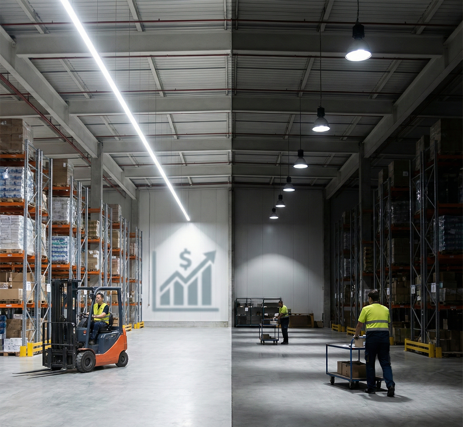 Line vs. Point Source: Why Linear Lights Reduce Shadows