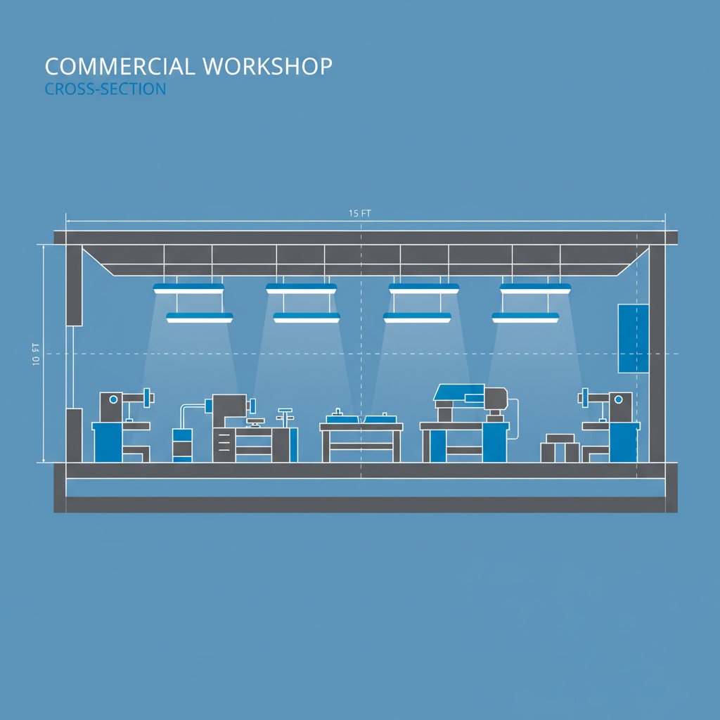 Dimensional Guide: Fitting Linear High Bays in Low-Clearance Shops
