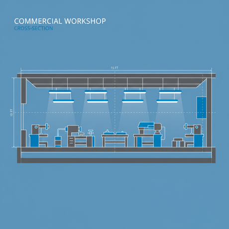 Dimensional Guide: Fitting Linear High Bays in Low-Clearance Shops