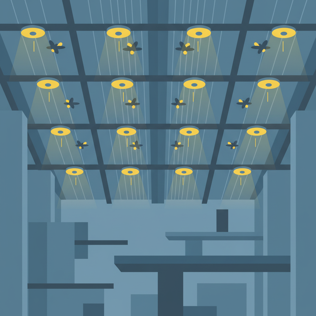 Installing UFO High Bays Around Fire Sprinkler Systems