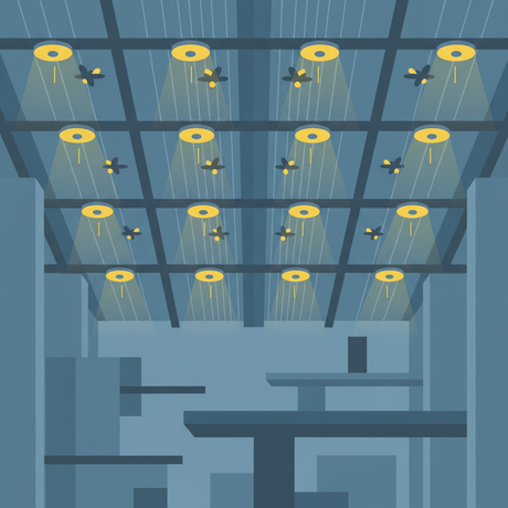 Installing UFO High Bays Around Fire Sprinkler Systems