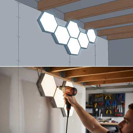 Anchoring Hexagon Kits to Drywall Walls vs. Wood Ceilings