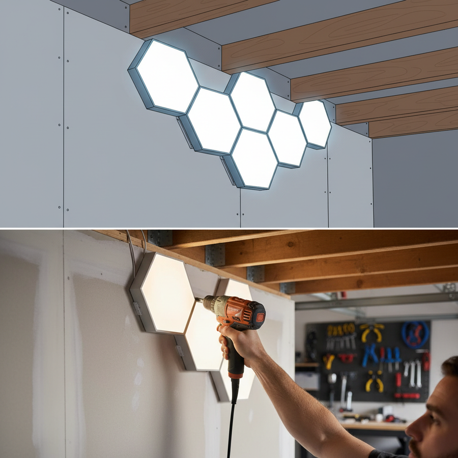Anchoring Hexagon Kits to Drywall Walls vs. Wood Ceilings