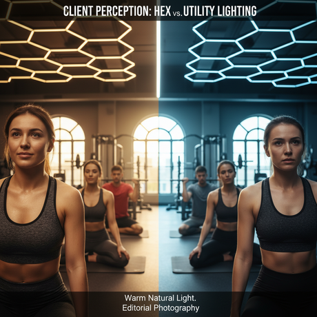 Impact on Client Perception: Hex vs. Utility Gym Lighting