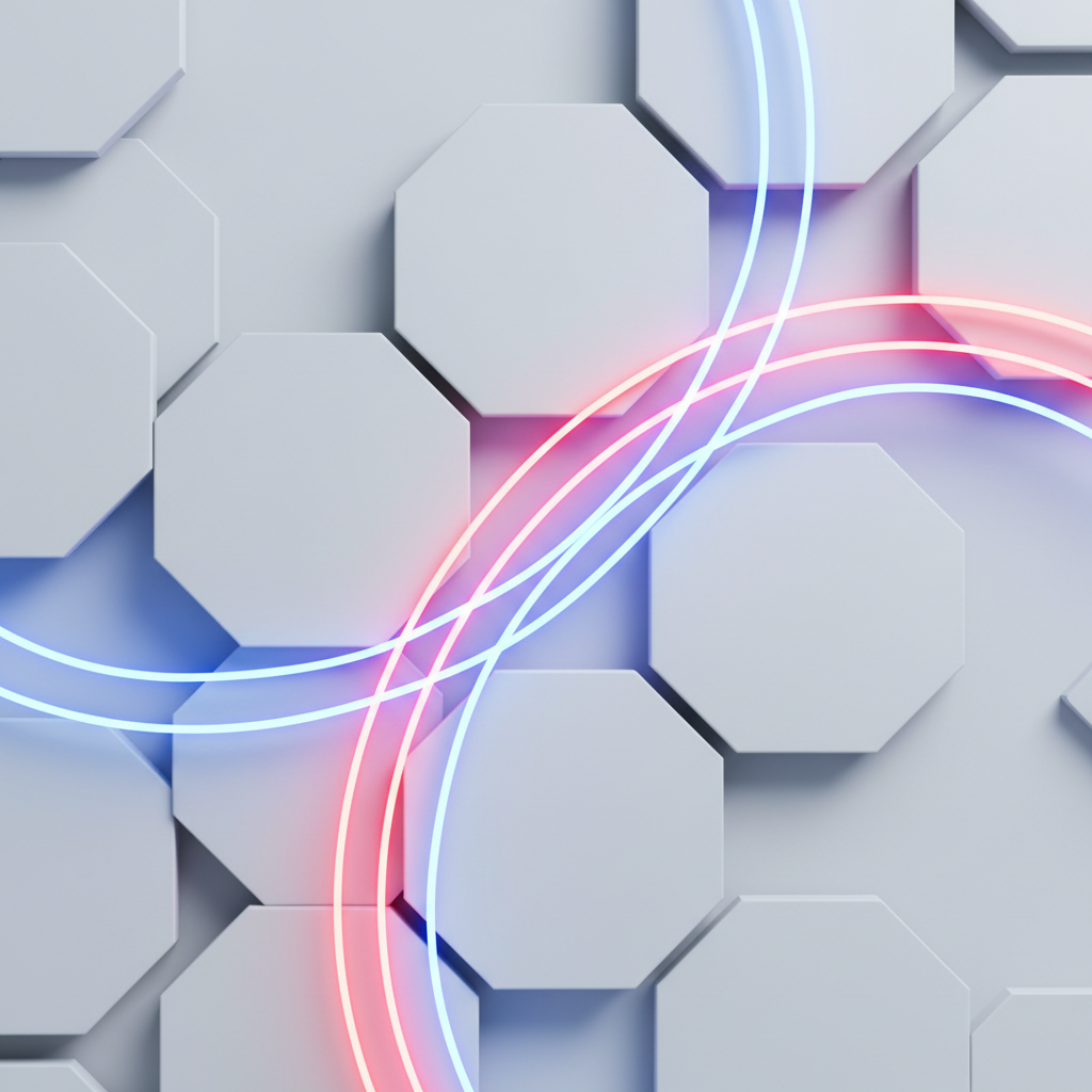 Hybrid Layouts: Balancing Hexagon Brightness with Neon Vibe