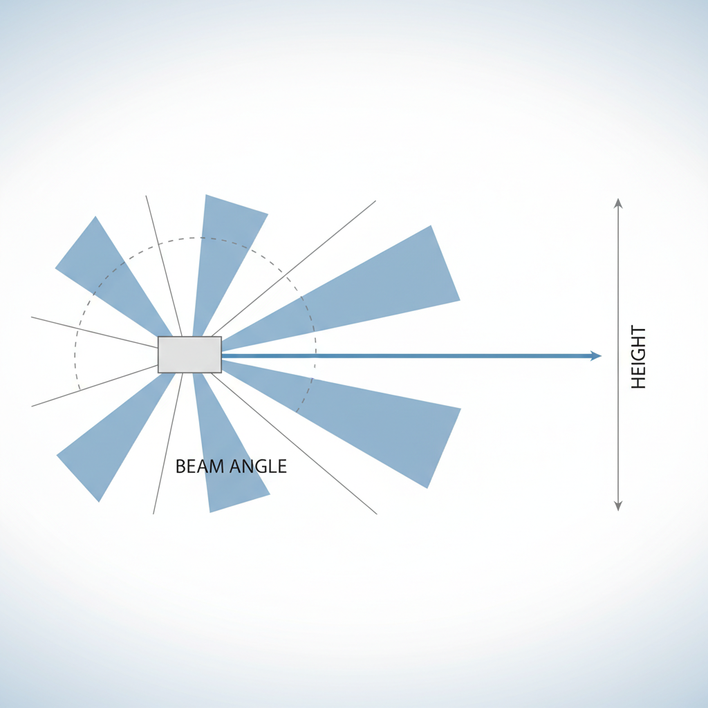 The Impact of Mounting Height on Linear Aisle Beam Spread