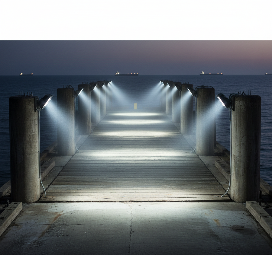Marina Lighting: Securing Floodlights Against Pier Vibration