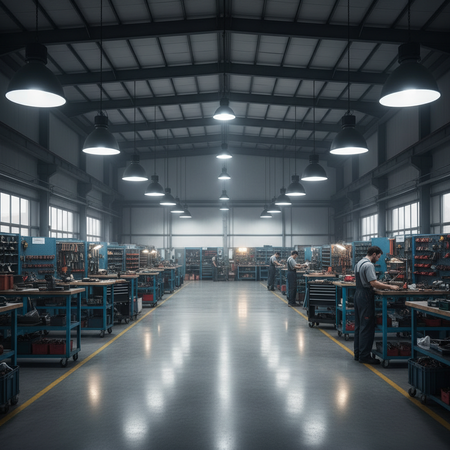 Powder Coating vs. Paint: Protecting UFO Lights in Damp Garages