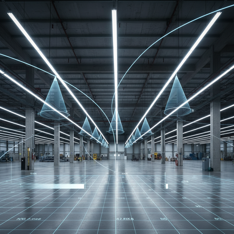 Using IES Data for Linear High Bay Layout Planning