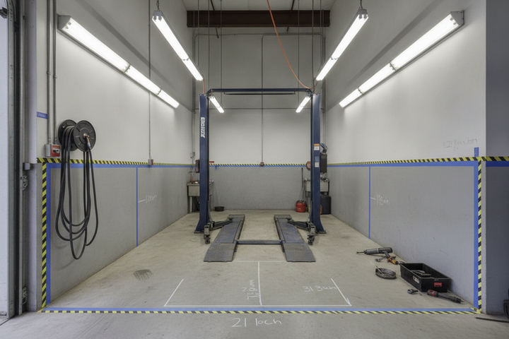 What to Measure Before Ordering Lights for a Narrow Service Bay