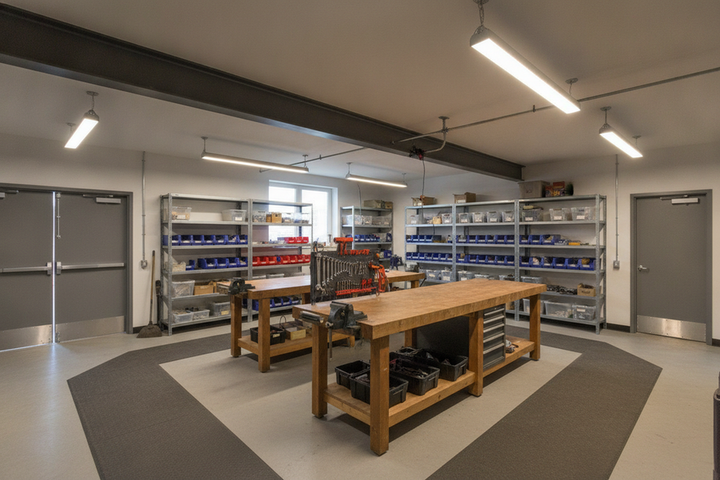 How to Compare 4-Foot and 8-Foot Shop Lights by Workspace Geometry