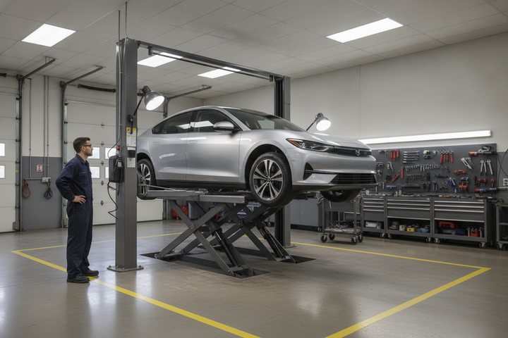 How to Reduce Shadowing Around a Vehicle Lift