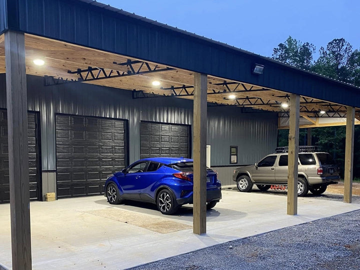 Canopy Lights vs. Garage Ceiling Lights for Carports and Semi-Enclosed Garages