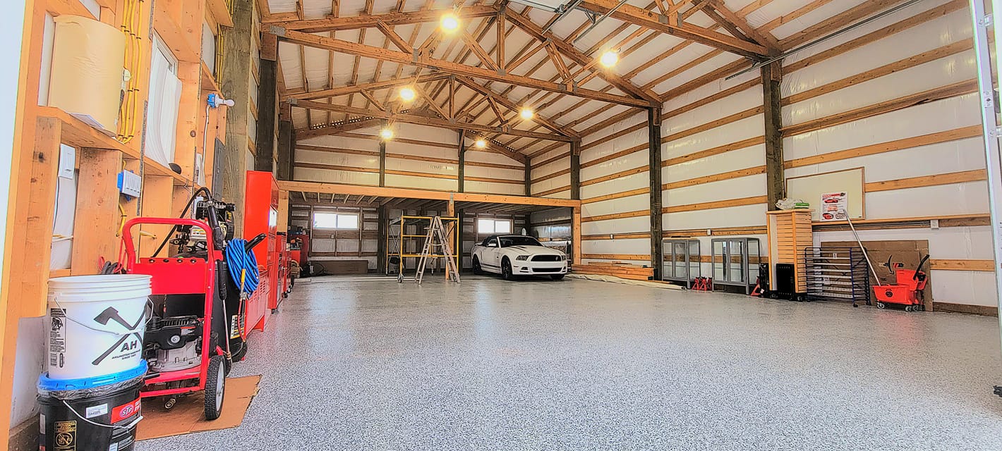 Bright garage after reasonable renovation
