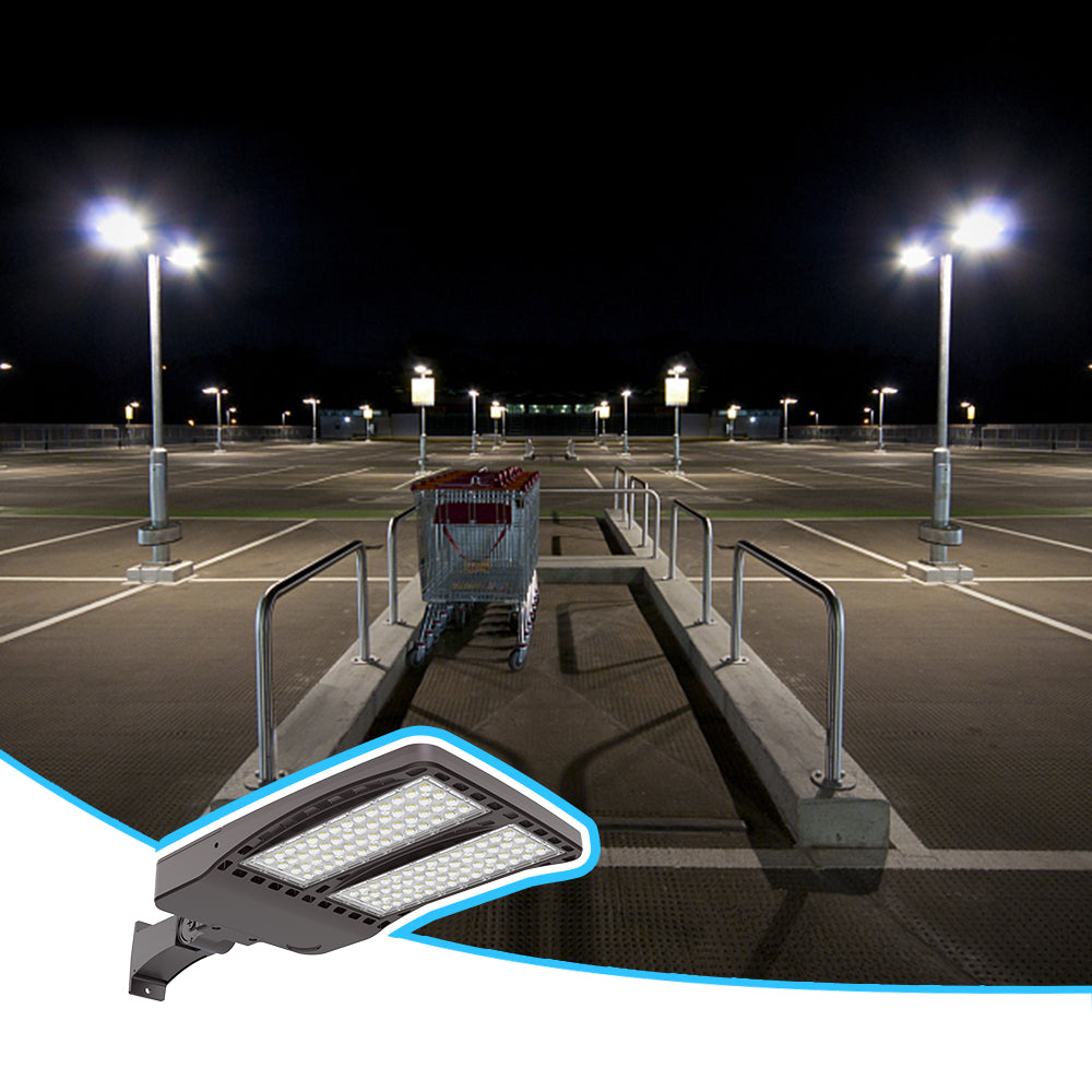 What are the benefits of LED Parking lot lights with photocell?
