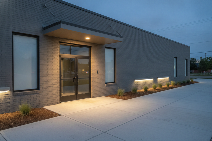 Small Commercial Entries: Choose Canopy, Wall Pack, or Combined Coverage