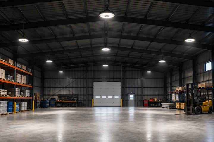 How to Estimate Lumens for a Pole Barn with Dark Metal Surfaces
