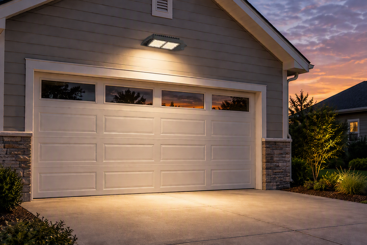 Installing Lights Above Garage Doors: Mounting Height, Spacing, and Aiming Angles