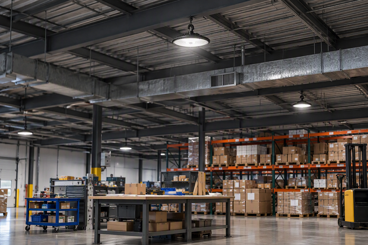 How to Hang High Bays Around HVAC Ducts and I-Beams