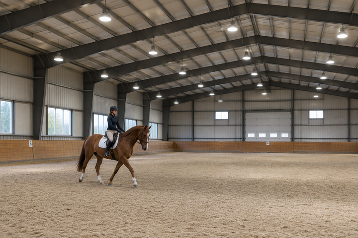 Indoor Riding Arena Lighting: Reducing Shadows and Glare for Equestrian Use
