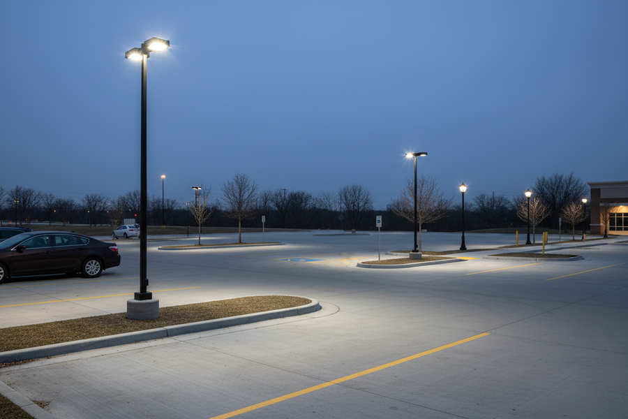 LED Parking Lot Lights: Compare Area, Flood, and Post-Top Coverage cover