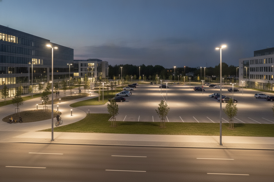 LED Street Lights or Area Lights? Match Distribution to Road, Parking, and Pedestrian Tasks cover