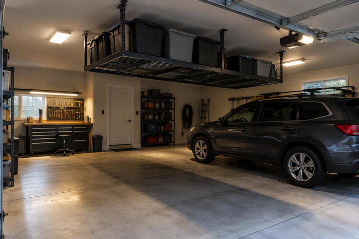Lighting Garages with Overhead Storage Racks: Beating Ceiling Shadow Zones