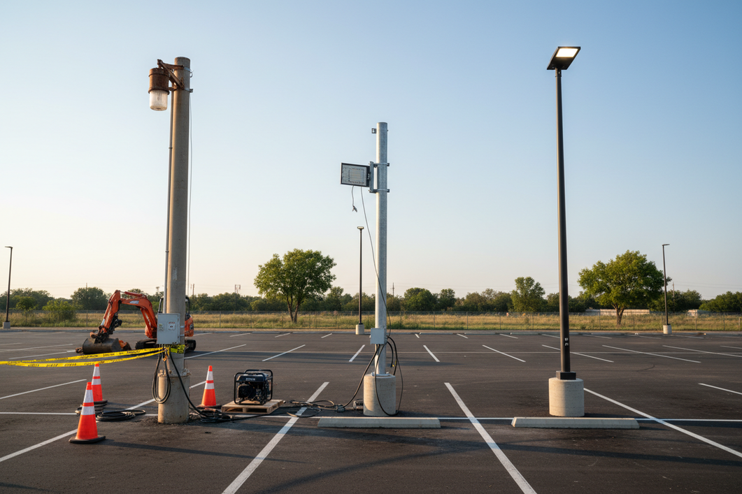 Parking Lot Retrofit With Fixed Pole Locations: Reuse, Modify, or Redesign? cover