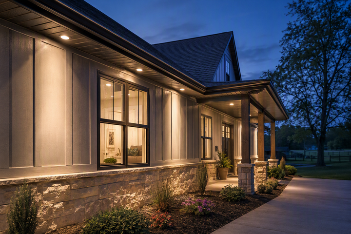 Exterior Soffit and Eave Lighting: Flush Recessed vs Surface-Mounted Downlights