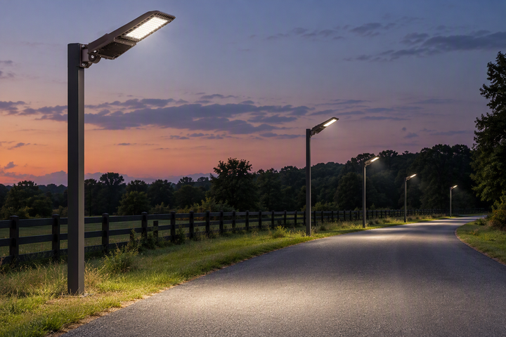 Spacing Street Lights on Private Roads: Checking for Dark Bands