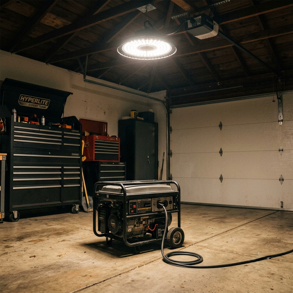 Garage Lighting for Generator and Off-Grid Backup Power
