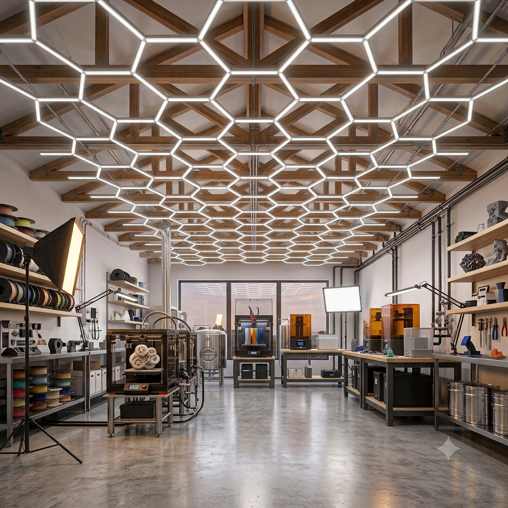 Garage Lighting for 3D Printing and Maker Workshops